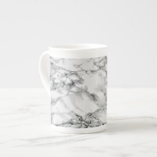 Trendy White Marble Stone Porzellantasse