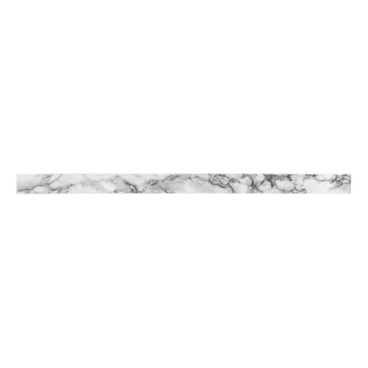 Trendy White Marble Stone Satinband (Vorderseite)