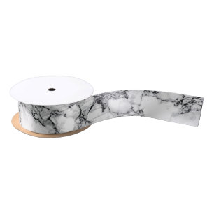 Trendy White Marble Stone Satinband