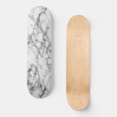 Trendy White Marble Stone Skateboard (Vorderseite)