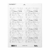 Trendy White Marble Typografy Elegante Shipping (Vorne)