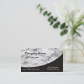Trendy White Marble Visitenkarte (Stehend Vorderseite)