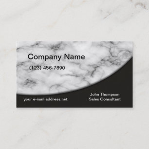 Trendy White Marble Visitenkarte