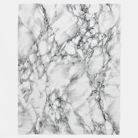 Trendy White Marmor Stone - Fleecedecke (Vorderseite)