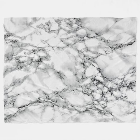 Trendy White Marmor Stone - Fleecedecke (Vorderseite (Horizontal))