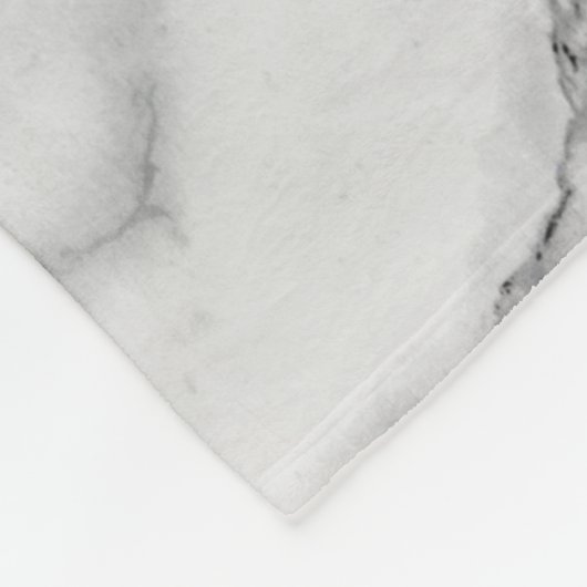 Trendy White Marmor Stone - Fleecedecke (Ecke)