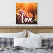 Trendy White Overlay | Liebe mit Foto Leinwanddruck (Insitu (Schlafzimmer))