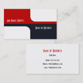 Trendy White Red and Navy Graphic Color Blocks Visitenkarte (Vorne/Hinten)