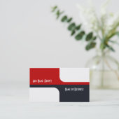 Trendy White Red and Navy Graphic Color Blocks Visitenkarte (Stehend Vorderseite)