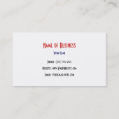 Trendy White Red and Navy Graphic Color Blocks Visitenkarte (Rückseite)