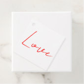 Trendy White Red Liebe Wedwriting Handwriting Name Geschenkanhänger (Beispiel)