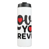 Trendy White valentine's day Tumbler for Drinking Thermosbecher (Vorderseite)
