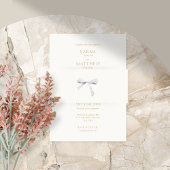 Trendy White Watercolor Ribbon Wedding Einladungsbanderole