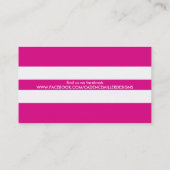 TRENDY WIDE STRIPE modern, minimalistisch hell ros Visitenkarte (Rückseite)