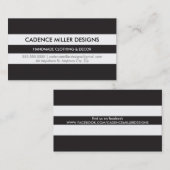 TRENDY WIDE STRIPE Modernes, minimales, fett schwa Visitenkarte (Vorne/Hinten)