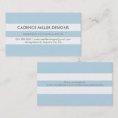 TRENDY WIDE STRIPE Modernes, minimalistisches Baby Visitenkarte (Vorne/Hinten)