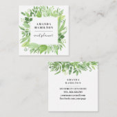 Trendy Wilde Wiesen Quadratische Visitenkarte (Vorne/Hinten)