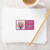 Trendy Wildflowers Beautiful Luxury Collection Adressaufkleber (Insitu)