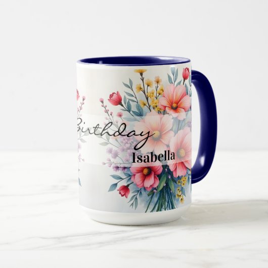 Trendy Wildflowers Beautiful Luxury Collection Tasse (VorderseiteRechts)