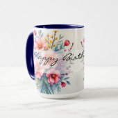 Trendy Wildflowers Beautiful Luxury Collection Tasse (Vorderseite Links)