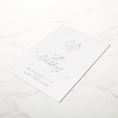 Trendy Wildflowers Bouquet Wedding Silver Metallic Folieneinladung (Gedreht)