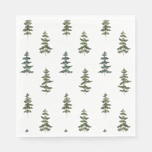 Trendy Winter | Christmas Tree Pattern Napkins Serviette (Vorderseite)