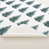 Trendy Winter Christmas Tree Pattern Sherpadecke (3/4)