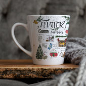 Trendy Winter Favorites | Aquarellbilder Milchtasse