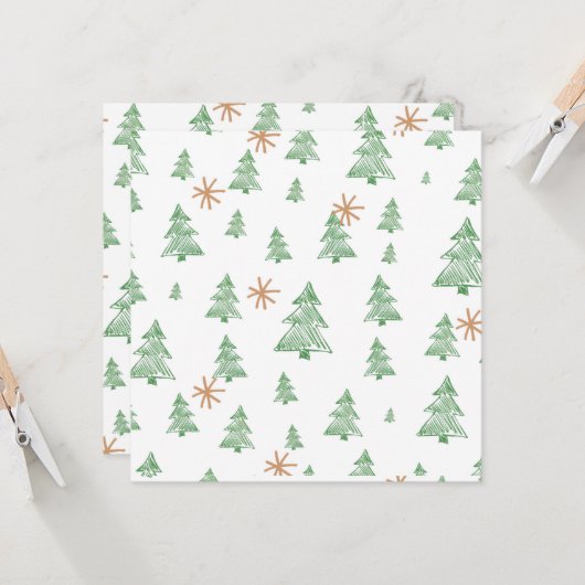 Trendy Winter Unique Christmas Tree Stars (Vorderseite/Rückseite Beispiel)