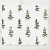 Trendy Winter | Weihnachtsbaummuster Bierflaschenetikett (Einzelnes Label)