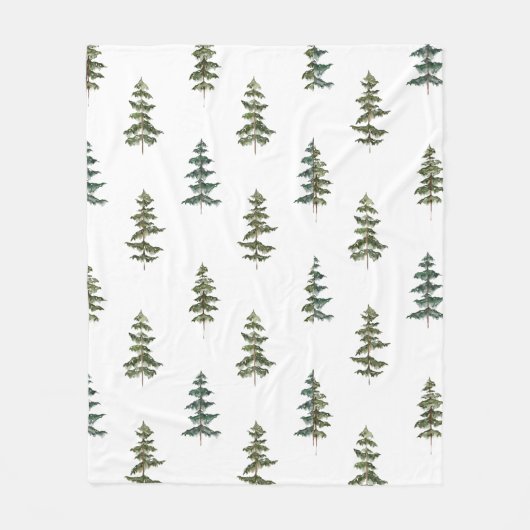 Trendy Winter | Weihnachtsbaummuster Fleecedecke (Vorderseite)