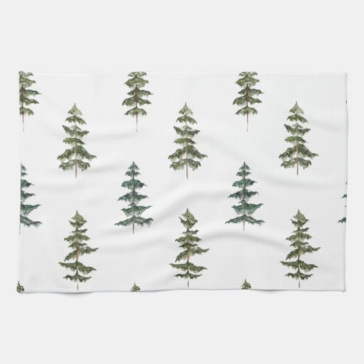 Trendy Winter | Weihnachtsbaummuster Geschirrtuch (Horizontal)