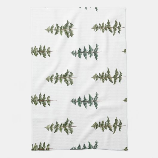 Trendy Winter | Weihnachtsbaummuster Geschirrtuch (Vertikal)