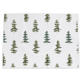 Trendy Winter | Weihnachtsbaummuster Große Geschenktüte (Vorderseite)