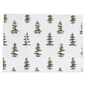 Trendy Winter | Weihnachtsbaummuster Große Geschenktüte (Rückseite)