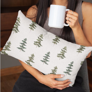 Trendy Winter Weihnachtsbaummuster Lendenkissen