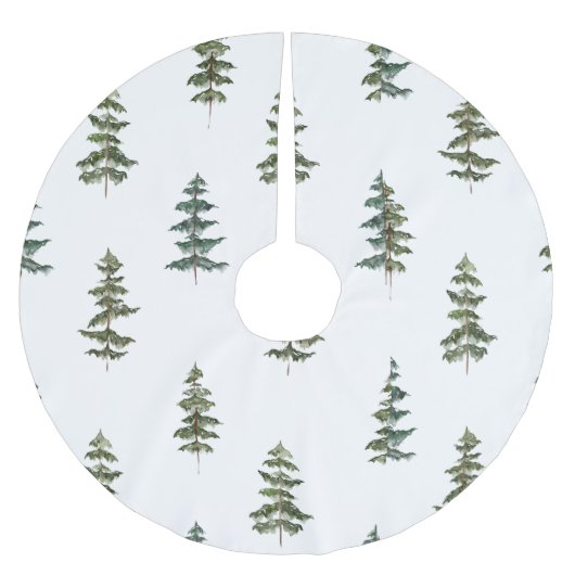 Trendy Winter | Weihnachtsbaummuster Polyester Weihnachtsbaumdecke (Vorderseite)