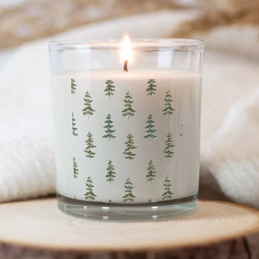 Trendy Winter | Weihnachtsbaummuster Quadratischer Aufkleber