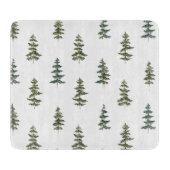 Trendy Winter | Weihnachtsbaummuster Schneidebrett (Vorderseite)