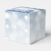 Trendy Wintry Winter Wonderland Herz Geschenkschachtel (Rückseite)