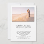 Trendy Wir sagten ja Empfang nur 2 Foto Einladung (Rückseite)