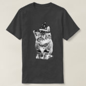 Trendy Witch Kitten Halloween Animals T-Shirt (Design vorne)