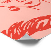 Trendy Woman Face Hand Drawn Poster (Ecke)