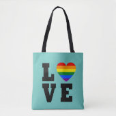 Trendy Womens Stacks Liebe Rainbow Lässig Tasche (Vorderseite)