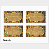 Trendy Wood Grain Rustic Tree Bark Product Labels Rechteckiger Aufkleber (Blatt)