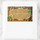 Trendy Wood Grain Rustic Tree Bark Product Labels Rechteckiger Aufkleber (Tasche)