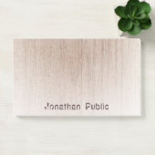 Trendy Wood look Distressed Text Elegant Template Post-it Klebezettel (Büro)