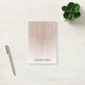 Trendy Wood Look Template Distressed Text Elegant Post-it Klebezettel (Büro)