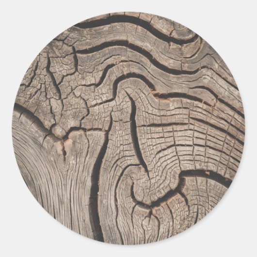 Trendy Wood Wooden Tree Logs Runder Aufkleber (Vorderseite)