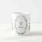 Trendy Woodland Animals Forest Greenerity Monogram Kaffeetasse (Mittel)